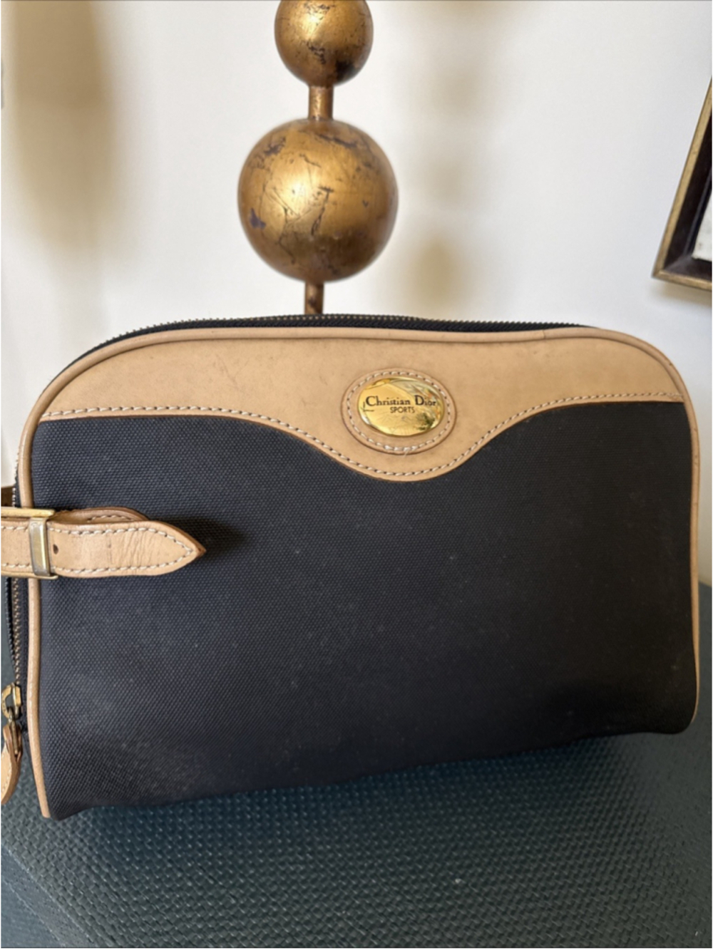 Christian Dior Vintage Clutch Bag Navy Blue PVC Limited Edition